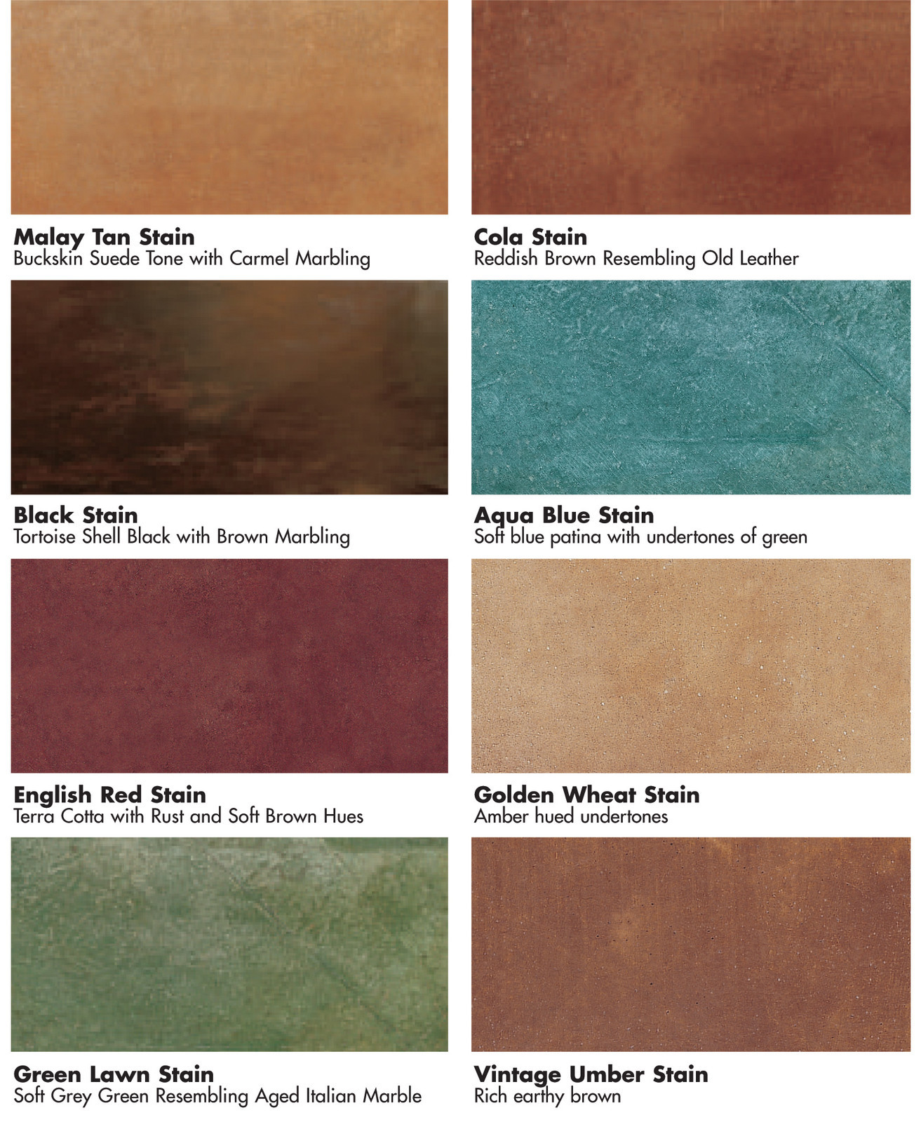Smith Concrete Stain Color Chart