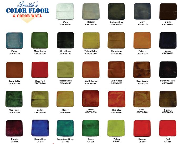 Concrete Floor Color Chart